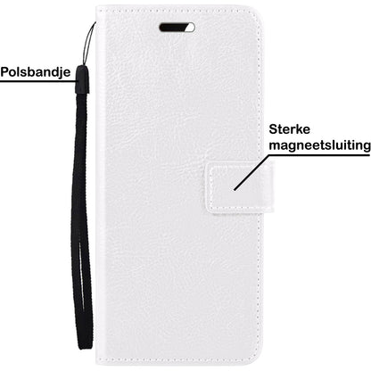 OPPO A16s Hoesje Book Case Kunstleer - Wit