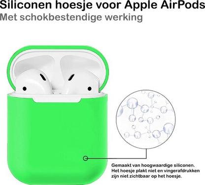 AirPods 2 Hoesje Siliconen Lichtgewicht - Groen