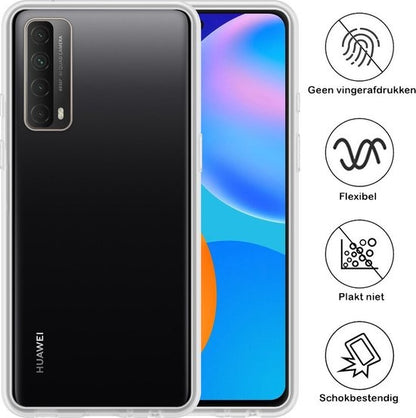 Huawei P smart 2021 Hoesje Siliconen Backcover Lichtgewicht - Transparant