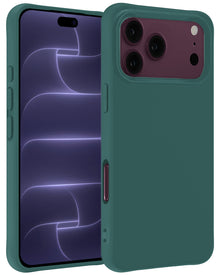 iPhone 18 Pro Hoesje Siliconen Backcover Lichtgewicht - Donkergroen