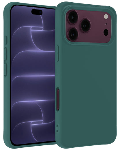 iPhone 18 Pro Hoesje Siliconen Backcover Lichtgewicht - Donkergroen