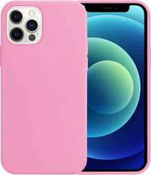 iPhone 12 Pro Hoesje Siliconen Backcover Lichtgewicht - Lichtroze