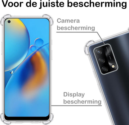 OPPO A74 4G Hoesje Shockproof Backcover Siliconen - Transparant