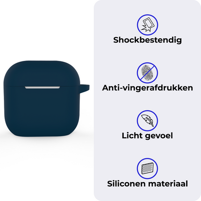 AirPods 4 Hoesje Siliconen Krasbestendig - Navy