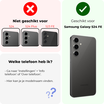Samsung S24 FE Screenprotector Gehard Glas - Privacy