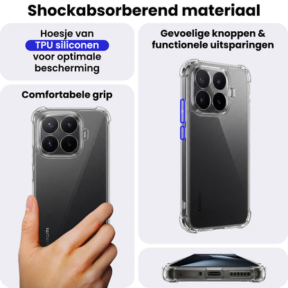 Xiaomi 17T Pro Hoesje Shockproof Backcover Siliconen - Transparant