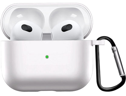 AirPods 3 Hoesje Siliconen met Clip - Wit