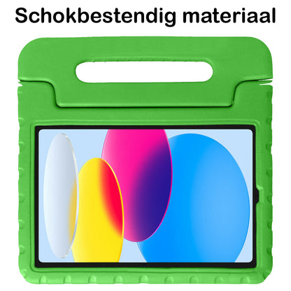 iPad 2022 / 2025 (A16 ) Kinderhoes Shockabsorberend Foam - Groen