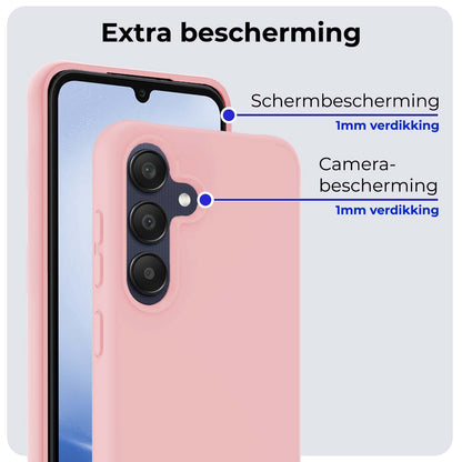 Samsung A25 Hoesje Siliconen - Lichtroze