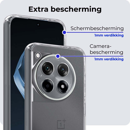 OnePlus 12R Hoesje Siliconen Backcover Lichtgewicht - Transparant