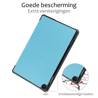 Lenovo Tab M10 (3rd gen) Trifold Bookcase Hoes - Lichtblauw