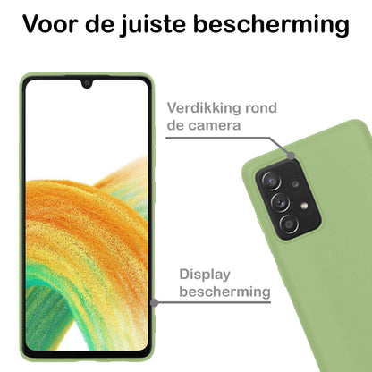 Samsung A33 Hoesje Siliconen Backcover Lichtgewicht - Groen