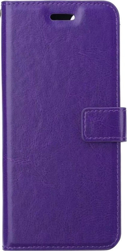 Samsung A22 4G Hoesje Bookcase Cover met Kaarthouder - Paars