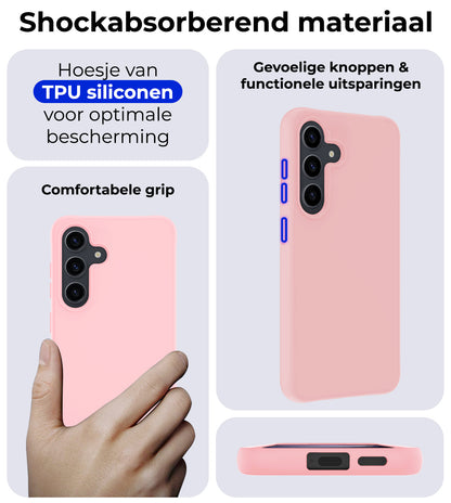 Samsung S23 FE Hoesje Siliconen Backcover Lichtgewicht - Lichtroze