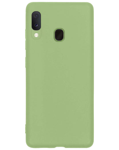 Samsung A20e Hoesje Siliconen Backcover Lichtgewicht - Groen