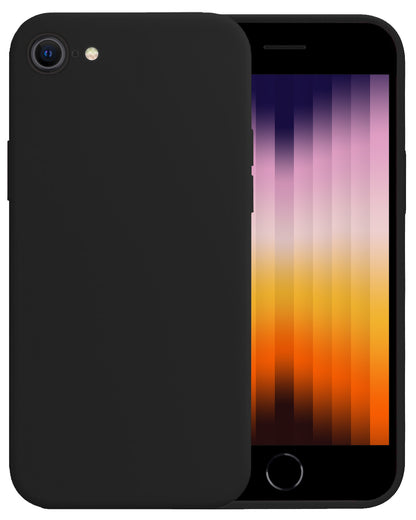 iPhone SE 2022 Hoesje Siliconen Backcover Lichtgewicht - Zwart