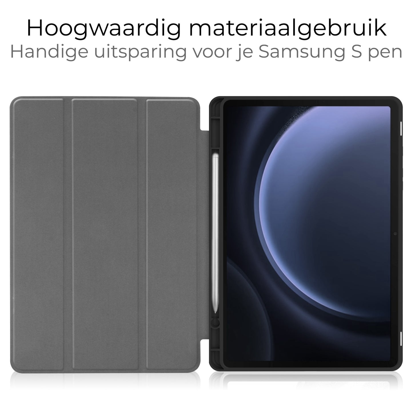 Samsung Galaxy Tab S9 FE Tablethoes Smcpen Met Screenprotector - Donkerblauw