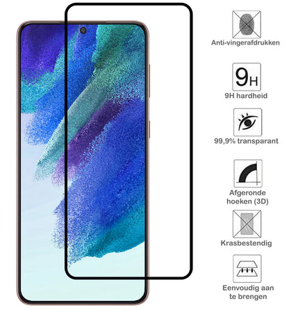 Samsung S21 FE Screenprotector Gehard Glas - Full Screen
