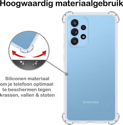 Samsung A52 Hoesje Shock Proof Siliconen - Transparant