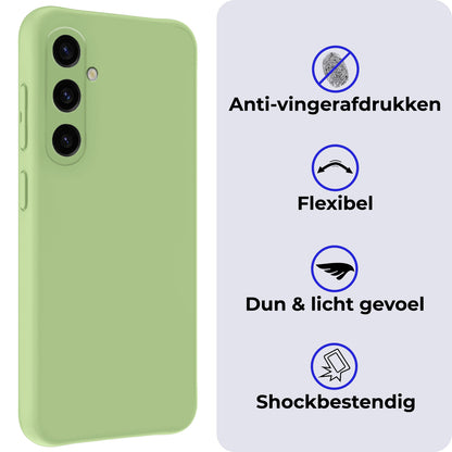 Samsung A35 Hoesje Siliconen Backcover Lichtgewicht - Groen