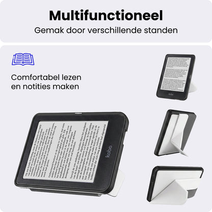 Kobo Clara HD Trifold Bookcase Hoes - Wit