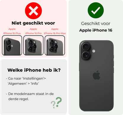 iPhone 16 Hoesje Bookcase Cover met Kaarthouder - Rosé goud
