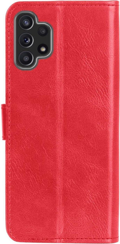 Samsung A32 4G Hoesje Bookcase Cover met Kaarthouder - Rood