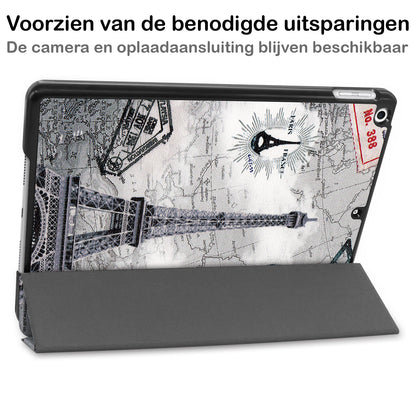 iPad 10.2 2021 Trifold Bookcase Hoes - Eiffeltoren