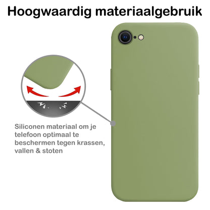 iPhone SE 2022 Hoesje Siliconen Backcover Lichtgewicht - Groen