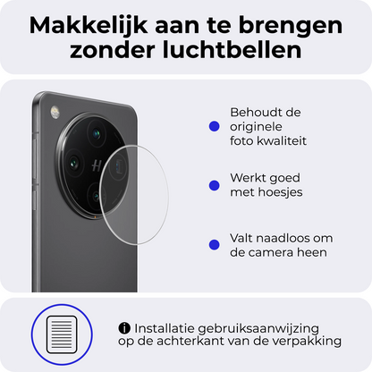 OPPO Find X8 Pro Camera Screenprotector Gehard Glas