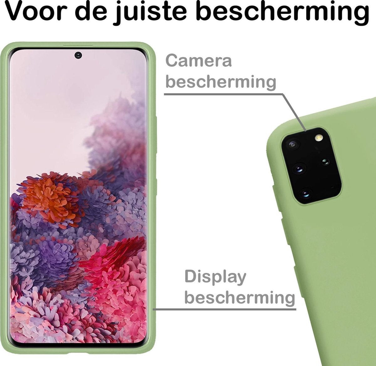 Samsung S20 Plus Hoesje Siliconen - Groen