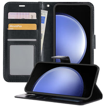 Samsung S23 FE Hoesje Bookcase Cover met Kaarthouder - Zwart