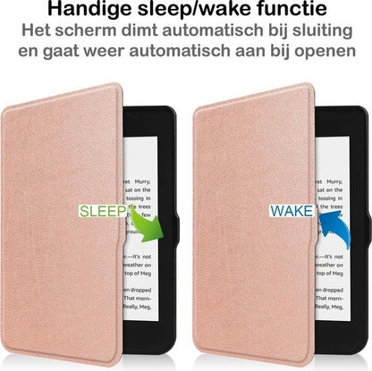 Kobo Nia Bookcase Hoes Shockabsorberend - Rosé Goud