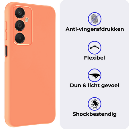 Samsung A16 Hoesje Siliconen Backcover Lichtgewicht - Perzik