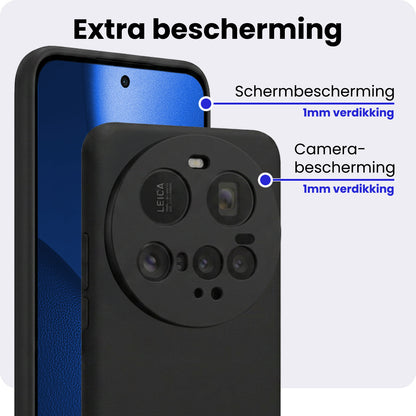 Xiaomi 15 Ultra Hoesje Siliconen Backcover Lichtgewicht - Zwart