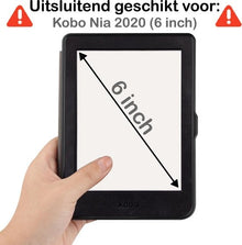 Kobo Nia Bookcase Hoes Shockabsorberend - Grijs