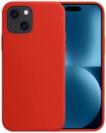 iPhone 15 Plus Hoesje Siliconen Backcover Lichtgewicht - Rood