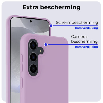 Samsung S24 Plus Hoesje Siliconen Backcover Lichtgewicht - Lila