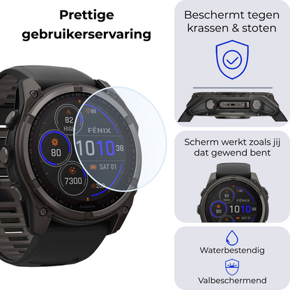 Screenprotector Geschikt voor Garmin Fenix 8 Solar (47 mm) Screenprotector Glas Gehard Screen Cover - Screen Protector Geschikt voor Garmin Fenix 8 Solar Screenprotector Tempered Glass