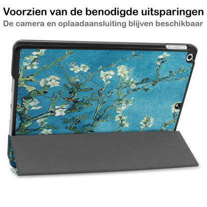iPad 10.2 2021 Trifold Bookcase Hoes - Bloesem