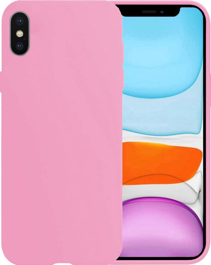 iPhone Xs Max Hoesje Siliconen Backcover Lichtgewicht - Lichtroze