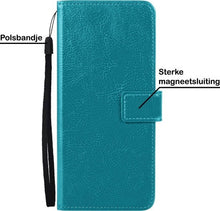 Samsung S20 Ultra Hoesje Bookcase Cover met Kaarthouder - Turquoise