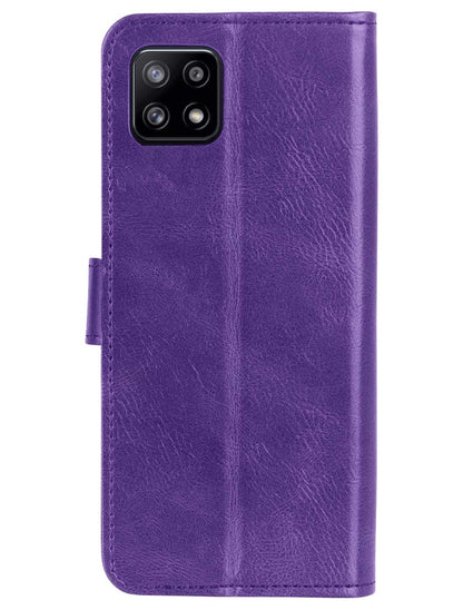 Samsung M22 Hoesje Bookcase Cover met Kaarthouder - Paars