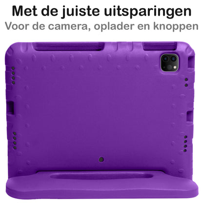 iPad Pro 2022 (11 inch) Kinderhoes Shockabsorberend Foam - Paars