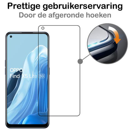 OPPO Find X5 Lite Screenprotector Gehard Glas - Anti-kras