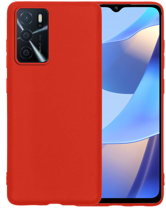 OPPO A16s Hoesje Siliconen - Rood