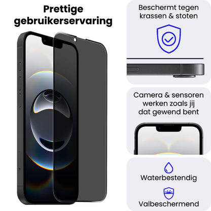 iPhone 16e Screenprotector Gehard Glas - Privacy