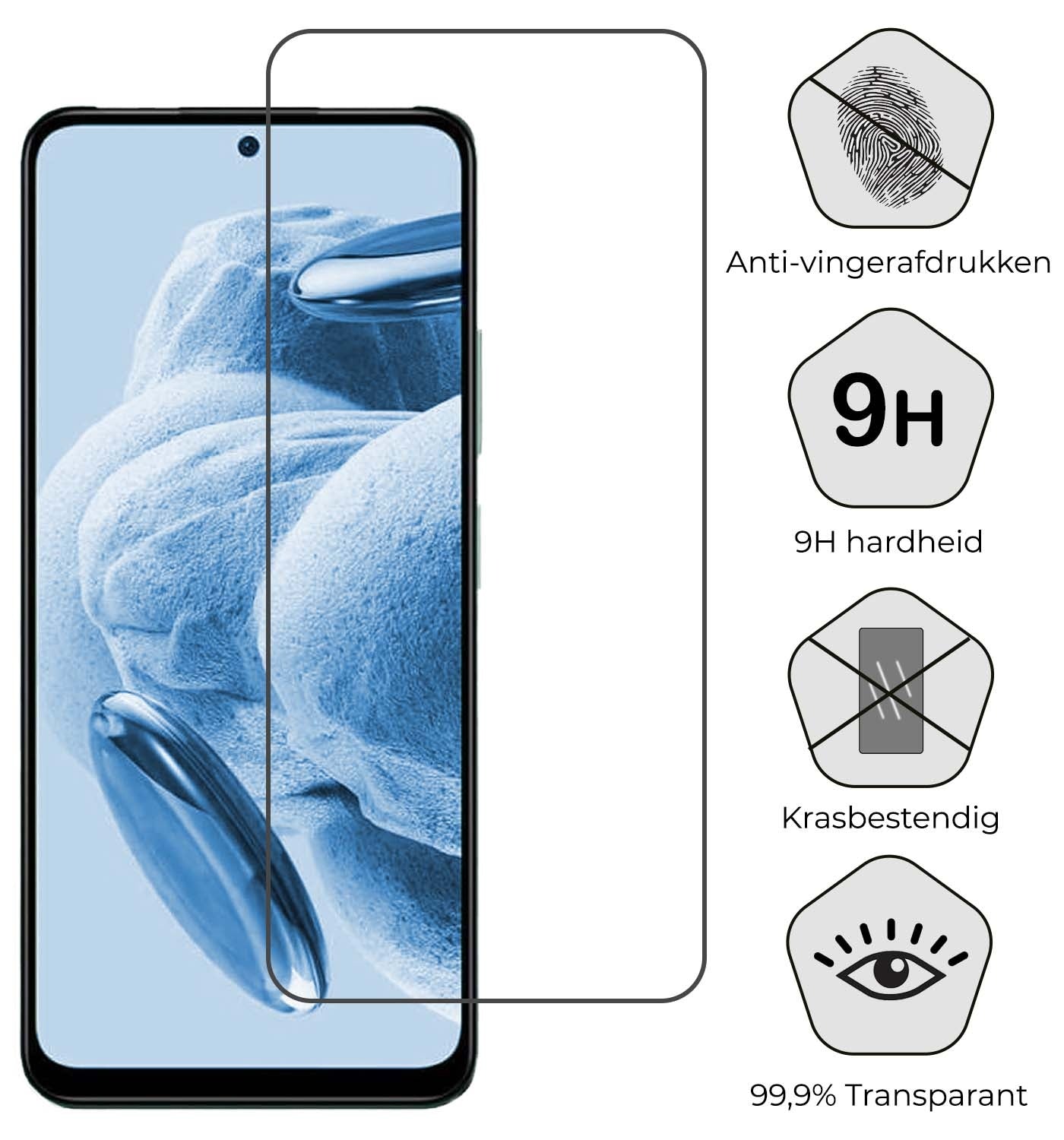 Xiaomi Redmi Note 12 4G Screenprotector Tempered Glass