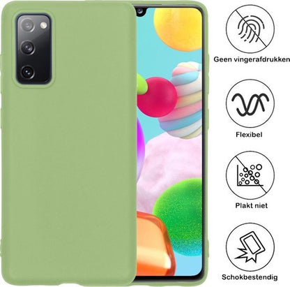 Samsung A41 Hoesje Siliconen Backcover Lichtgewicht - Groen