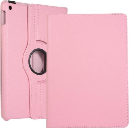 iPad 10.2 2020 Trifold Bookcase Hoes 360 Graden Draaibaar - Lichtroze